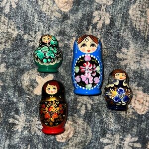 Set of Russian nesting dolls matryoshka
